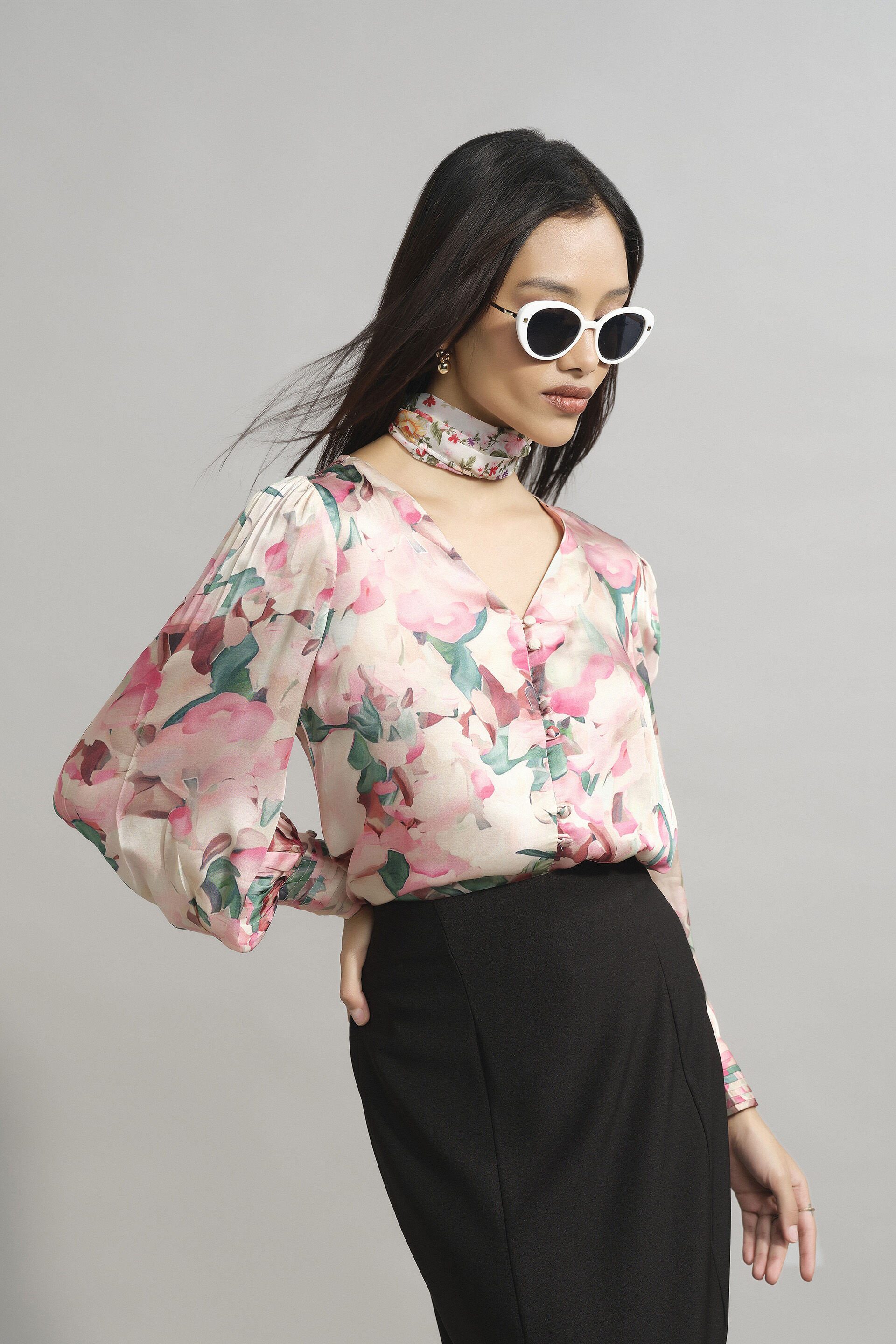 Larger Than Life Floral Top, Multi Color, image 5